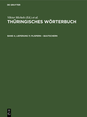 cover image of Plispern – quutschern